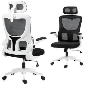 Mesh Office Chair with Adjustable Headrest, Lumbar Support Mesh Office Chair with Adjustable Headrest, Lumbar Support