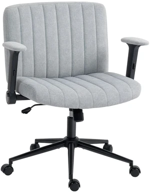 Criss Cross Chair with Arms, Wheels, Wide Office Chair, Grey Criss Cross Chair with Arms, Wheels, Wide Office Chair, Grey