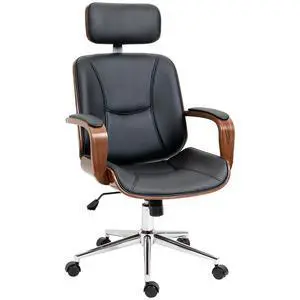 Office Chair, Swivel Desk Chair with Adjustable Height, Black Office Chair, Swivel Desk Chair with Adjustable Height, Black
