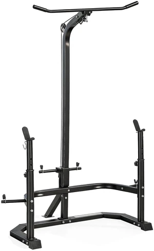 Soozier Multi-Function Home Gym Machine with Bench Press Rack, Black Soozier Multi-Function Home Gym Machine with Bench Press Rack, Black