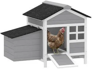 PawHut Wooden Chicken Coop, Rabbit Hutch with Nesting Box, 36" x 25" x 27" PawHut Wooden Chicken Coop, Rabbit Hutch with Nesting Box, 36" x 25" x 27"