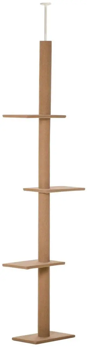 100" Floor To Ceiling Cat Tree Activity Center w/3 Perches Kitten Grey 100" Floor To Ceiling Cat Tree Activity Center w/3 Perches Kitten Grey