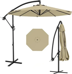 10FT Patio Umbrella Outdoor Cantilever Umbrella UV Protection Windproof Sunshade 10FT Patio Umbrella Outdoor Cantilever Umbrella UV Protection Windproof Sunshade
