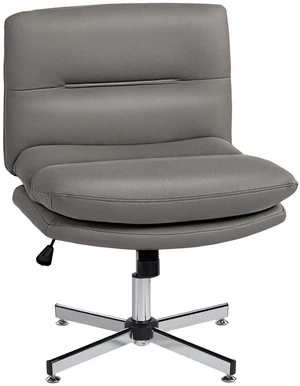 Armless Office Desk Chair, Criss Cross Computer Chair, Grey Armless Office Desk Chair, Criss Cross Computer Chair, Grey