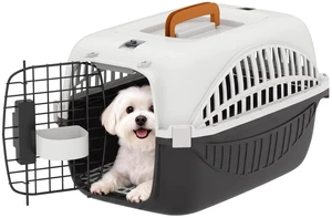 Plastic Dog and Cat Kennel Hard Sided, Airline Approved Pet Carrier Plastic Dog and Cat Kennel Hard Sided, Airline Approved Pet Carrier