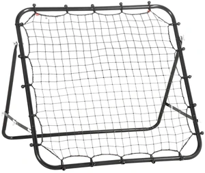 Rebounder Net Football Training Aid Soccer Kickback Target Goal Play Black Rebounder Net Football Training Aid Soccer Kickback Target Goal Play Black
