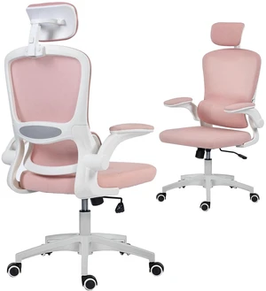 Ergonomic Office Chair, Desk Chair with Lumbar Support, Pink Ergonomic Office Chair, Desk Chair with Lumbar Support, Pink