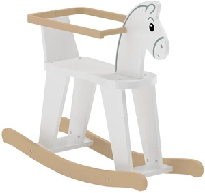 Rocking Horse with Removable Fence for Toddlers 1.5-3 Years, White Rocking Horse with Removable Fence for Toddlers 1.5-3 Years, White