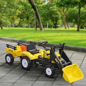 Ride On Excavator Pedal Control w/ 6 Wheels Controllable Bucket, for Ages 3 Year Ride On Excavator Pedal Control w/ 6 Wheels Controllable Bucket, for Ages 3 Year