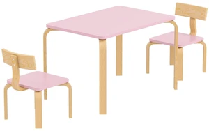 Kids Table and 2 Chair Set, Toddler Table and Chairs, Pink Kids Table and 2 Chair Set, Toddler Table and Chairs, Pink