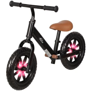 Balance Bike with Lighting Wheels, Adjustable Handlebar, Black Balance Bike with Lighting Wheels, Adjustable Handlebar, Black