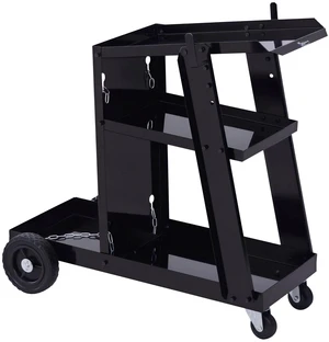 3 Tier Welding Cart Universal Storage for Tanks Gas Bottles Safety Chain Black 3 Tier Welding Cart Universal Storage for Tanks Gas Bottles Safety Chain Black