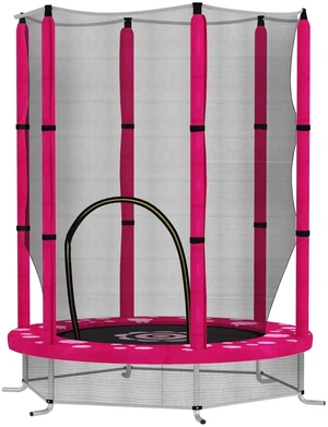 4.6ft Kids Trampoline w/ Safety Enclosure net, for Indoor Outdoor, Pink 4.6ft Kids Trampoline w/ Safety Enclosure net, for Indoor Outdoor, Pink