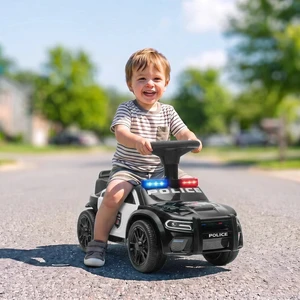 Toddler Push Car, Foot to Floor Ride on Car with Light, Music, Black Toddler Push Car, Foot to Floor Ride on Car with Light, Music, Black