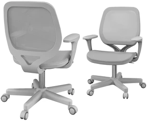 Mesh Small Office Chair, with Security Castors, Grey Mesh Small Office Chair, with Security Castors, Grey
