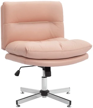 Armless Office Desk Chair, Criss Cross Computer Chair, Pink Armless Office Desk Chair, Criss Cross Computer Chair, Pink