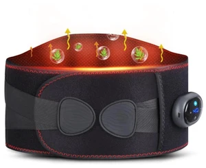 Heating Back Belt Waist Heat Pad Vibration Massage Back Pain Relief Heating Back Belt Waist Heat Pad Vibration Massage Back Pain Relief