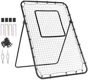 Baseball And Softball Rebounder Net 4x6 Ft PitchBack Adjustable Angles Baseball And Softball Rebounder Net 4x6 Ft PitchBack Adjustable Angles