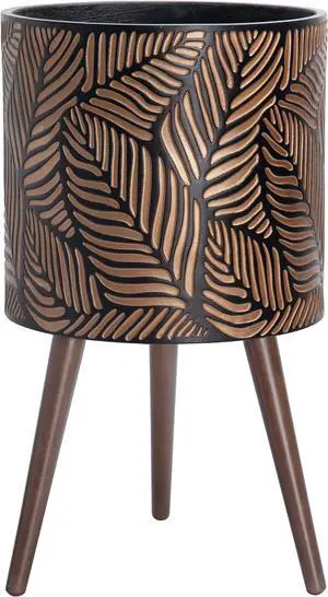 D'vine Dev 14 Inch Planter Pot with Stand, Mid-Century Tall Plant Pot with Legs for Indoor Plants, X-Large, Bronze/Grey, 88-L-D-6 D'vine Dev 14 Inch Planter Pot with Stand, Mid-Century Tall Plant Pot with Legs for Indoor Plants, X-Large, Bronze/Grey, 88-L-D-6