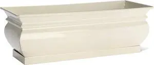 H Potter Herb Pots Indoor Planters with Drainage and Tray White Succulent Planter Window Sill Box Large Rectangular Outdoor Kitchen Flower Pot Garden Succulents Plants Ivory H Potter Herb Pots Indoor Planters with Drainage and Tray White Succulent Planter Window Sill Box Large Rectangular Outdoor Kitchen Flower Pot Garden Succulents Plants Ivory