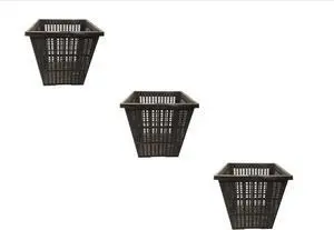 PondH2o 4" Square Water Garden Pond Aquatic Plastic Slotted Mesh Plant Basket 3 Pack, Planter Pots for Aquaponics, Hydroponics PondH2o 4" Square Water Garden Pond Aquatic Plastic Slotted Mesh Plant Basket 3 Pack, Planter Pots for Aquaponics, Hydroponics
