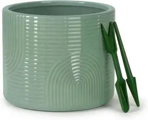 6 Inch Ceramic Plant Pot Decorative Indoor Planter (No Drainage Hole) for Succulents, Herbs & Houseplants Modern Tabletop Desk Planter Sage Green 6 Inch Ceramic Plant Pot Decorative Indoor Planter (No Drainage Hole) for Succulents, Herbs & Houseplants Modern Tabletop Desk Planter Sage Green
