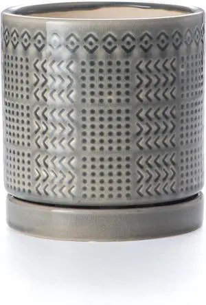 Indoor-Outdoor Ceramic Plant Pots: 6 Inch Flower Pots with Drainage Hole & Saucer - Decorative Ceramic Pots for Plants Herbs Succulents - Home Garden Patio Lawn Use Indoor-Outdoor Ceramic Plant Pots: 6 Inch Flower Pots with Drainage Hole & Saucer - Decorative Ceramic Pots for Plants Herbs Succulents - Home Garden Patio Lawn Use