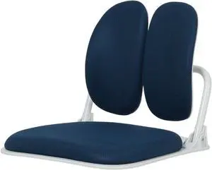 Ergonomic Dual-Backrests Floor Chair with Back Support (Blue) | Reduce pressure on your back by up to 50% Ergonomic Dual-Backrests Floor Chair with Back Support (Blue) | Reduce pressure on your back by up to 50%