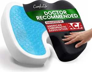 ComfiLife Doctor Recommended Seat Cushion - Premium Gel & Memory Foam Office Chair, Car Seat, Lifting Cushion - Chair Cushions for Back & Sciatica Relief - Seat Cushions for Office & Desk (Black) ComfiLife Doctor Recommended Seat Cushion - Premium Gel & Memory Foam Office Chair, Car Seat, Lifting Cushion - Chair Cushions for Back & Sciatica Relief - Seat Cushions for Office & Desk (Black)