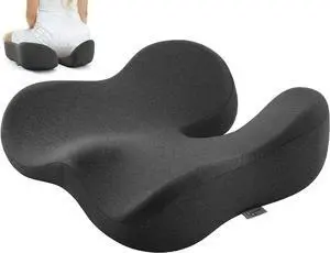 Dreamer Car Seat Cushion for Tailbone & Sciatica Pain Relief | Certified & Ergonomist-Designed,Tapered Front Edge Reduces Thigh Pressure,Wide Memory Foam for Office Chair, Car, Wheelchair Dreamer Car Seat Cushion for Tailbone & Sciatica Pain Relief | Certified & Ergonomist-Designed,Tapered Front Edge Reduces Thigh Pressure,Wide Memory Foam for Office Chair, Car, Wheelchair
