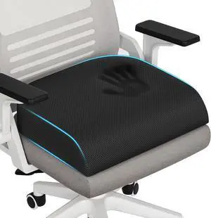 TranquilRelax Memory Foam Seat Cushion for Office Chair, 3-Inch, Black | Medium-firm Support for Long Sitting, Washable Mesh Cover, Non-slip Base, Perfect for Car Seats & Short Drivers TranquilRelax Memory Foam Seat Cushion for Office Chair, 3-Inch, Black | Medium-firm Support for Long Sitting, Washable Mesh Cover, Non-slip Base, Perfect for Car Seats & Short Drivers
