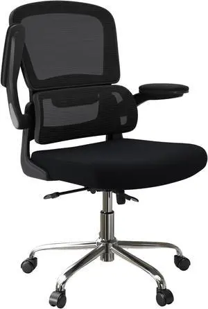 Logicfox Ergonomic Office Chair, Mesh Desk Chair with Flip-Up Arms for Home Logicfox Ergonomic Office Chair, Mesh Desk Chair with Flip-Up Arms for Home