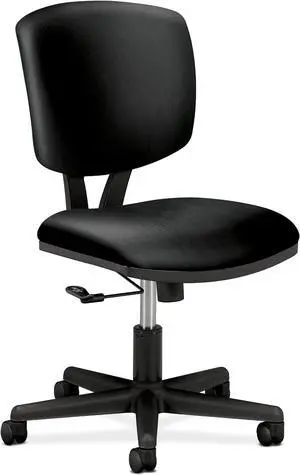 HON Volt Ergonomic Office Chair, Armless, Office Desk Computer Chair, Black | Leather desk chair with armless design, rolling mobility, office decor, workstation seating for productivity and study HON Volt Ergonomic Office Chair, Armless, Office Desk Computer Chair, Black | Leather desk chair with armless design, rolling mobility, office decor, workstation seating for productivity and study