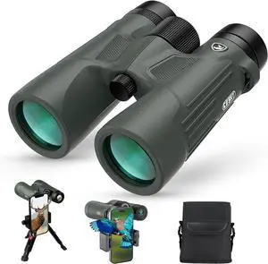 Gosky 10x42 Binoculars for Adults High Powered with Phone Adapter & Tripod | Super Bright, BAK4 Prism, IPX7 Waterproof, for Bird Watching Hunting Cruise Safari Travel Outdoor Sports Concert Gosky 10x42 Binoculars for Adults High Powered with Phone Adapter & Tripod | Super Bright, BAK4 Prism, IPX7 Waterproof, for Bird Watching Hunting Cruise Safari Travel Outdoor Sports Concert