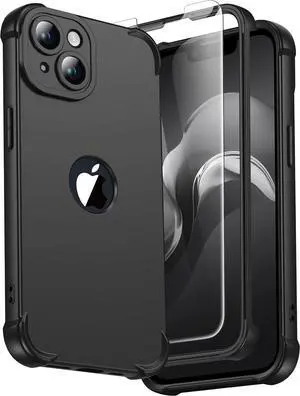 ORETECH 3 in 1 for iPhone 14 Plus Case with 2X Screen Protector,Black | Full Body Shockproof Design Smooth Texture,15FT Military Grade, Camera Lens Shield, with Armor Front Frame Protection ORETECH 3 in 1 for iPhone 14 Plus Case with 2X Screen Protector,Black | Full Body Shockproof Design Smooth Texture,15FT Military Grade, Camera Lens Shield, with Armor Front Frame Protection