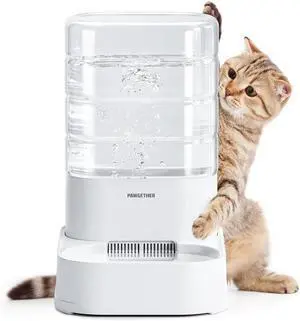 PAWGETHER® Automatic Cat Water Dispenser with 1 Filter Gravity Water Bowl for Dogs, 1 Gallon/3.5L Dog Water Bowl Dispenser, Cat Waterer, Easy to Fill PAWGETHER® Automatic Cat Water Dispenser with 1 Filter Gravity Water Bowl for Dogs, 1 Gallon/3.5L Dog Water Bowl Dispenser, Cat Waterer, Easy to Fill