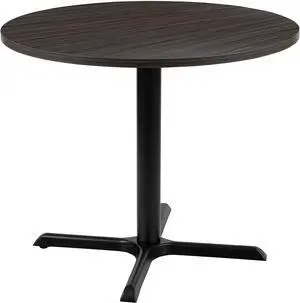 Flash Furniture 36" Round Conference Table, Rustic Gray | Cross Base, Multipurpose, Business Meeting Table Flash Furniture 36" Round Conference Table, Rustic Gray | Cross Base, Multipurpose, Business Meeting Table