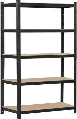 Topeakmart 5 Tier Metal Storage Shelving Unit, 35.5x16x71 Inch Black Topeakmart 5 Tier Metal Storage Shelving Unit, 35.5x16x71 Inch Black