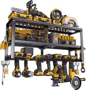 Spampur Power Tool Organizer for Tool Storage, Drill Holder Wall Mount with Screwdriver Organizer, Tool Holder for Garage Wall Organization, Heavy Duty Metal Tool Shelf with Battery Holder Spampur Power Tool Organizer for Tool Storage, Drill Holder Wall Mount with Screwdriver Organizer, Tool Holder for Garage Wall Organization, Heavy Duty Metal Tool Shelf with Battery Holder