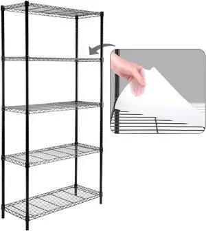 EFINE 5-Shelf Shelving Unit with Shelf Liners Set of 5, NSF Certified, Adjustable Heavy Duty Metal Wire Shelves, 350lbs Loading Capacity Per Shelf, Storage Rack(36W x 14D x 72H) Pole Diameter 1 Inch EFINE 5-Shelf Shelving Unit with Shelf Liners Set of 5, NSF Certified, Adjustable Heavy Duty Metal Wire Shelves, 350lbs Loading Capacity Per Shelf, Storage Rack(36W x 14D x 72H) Pole Diameter 1 Inch
