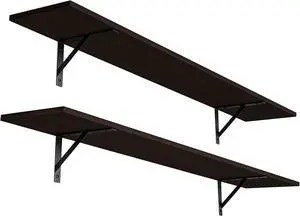 DINZI LVJ Long Wall Shelves, 55.1Inch Wooden Floating Shelves with Brackets DINZI LVJ Long Wall Shelves, 55.1Inch Wooden Floating Shelves with Brackets
