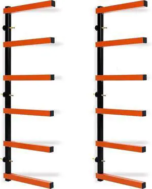 ECOTRIC Lumber Rack Wall Mount Wood Organizer Lumber Organizer - Heavy Duty ECOTRIC Lumber Rack Wall Mount Wood Organizer Lumber Organizer - Heavy Duty