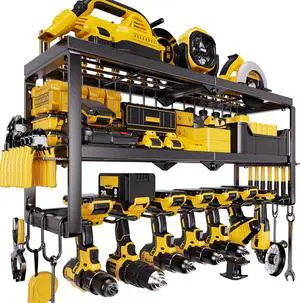 320lbs Power Tool Organizer Wall Mount with Charging Station Shelf 320lbs Power Tool Organizer Wall Mount with Charging Station Shelf