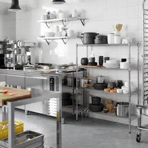 14" Deep x 42" Wide x 54" High 4 Tier Chrome Wire Shelving Kit | NSF Commercial Storage Rack Unit 14" Deep x 42" Wide x 54" High 4 Tier Chrome Wire Shelving Kit | NSF Commercial Storage Rack Unit