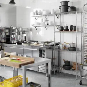 14" Deep x 30" Wide x 86" High 4 Tier Chrome Wire Shelving Kit | NSF Commercial Storage Rack Unit 14" Deep x 30" Wide x 86" High 4 Tier Chrome Wire Shelving Kit | NSF Commercial Storage Rack Unit
