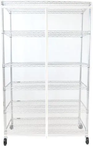 Formosa Covers Premium All Clear Wire Shelf Cover - Heavy-Duty Storage Solution for Wire Shelving Rack (36Wx18Dx72H) - Waterproof PVC, Multi Zipper - Keep Your Space Clean and Organized Formosa Covers Premium All Clear Wire Shelf Cover - Heavy-Duty Storage Solution for Wire Shelving Rack (36Wx18Dx72H) - Waterproof PVC, Multi Zipper - Keep Your Space Clean and Organized
