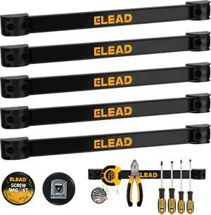 ELEAD 6-Piece 12" Magnetic Tool Holder Storage Organizer - Wall Mount Rack Garage Organization Power Magnet Hanger Workbench Board Slatwall Van Organizers Mounted Hanging Strip ELEAD 6-Piece 12" Magnetic Tool Holder Storage Organizer - Wall Mount Rack Garage Organization Power Magnet Hanger Workbench Board Slatwall Van Organizers Mounted Hanging Strip