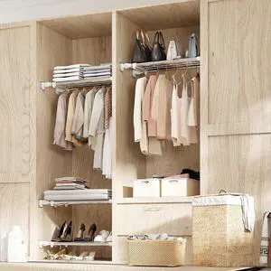 BAOYOUNI Tension Shelf Stainless Steel Closet Organizer 23.6-31.5 Inch BAOYOUNI Tension Shelf Stainless Steel Closet Organizer 23.6-31.5 Inch