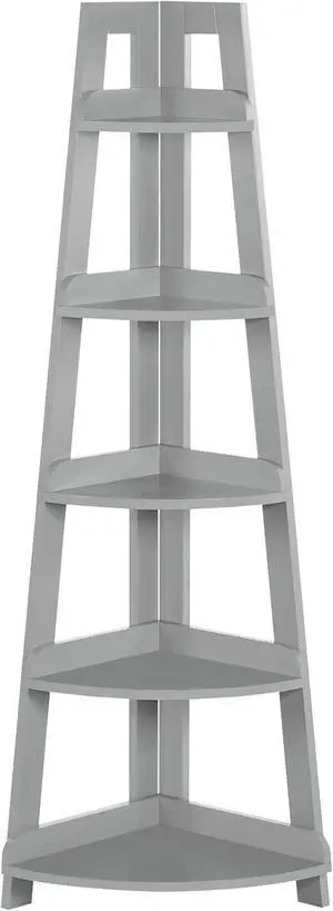 RiverRidge Kids 5-Tier Corner Ladder Display Bookshelf Organizer, Gray RiverRidge Kids 5-Tier Corner Ladder Display Bookshelf Organizer, Gray