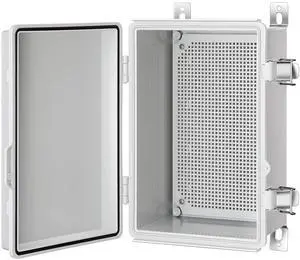 Gratury Junction Box, IP67 Waterproof Plastic Enclosure for Electrical Project, Hinged Grey Cover, Includes Mounting Plate and Wall Bracket Gratury Junction Box, IP67 Waterproof Plastic Enclosure for Electrical Project, Hinged Grey Cover, Includes Mounting Plate and Wall Bracket